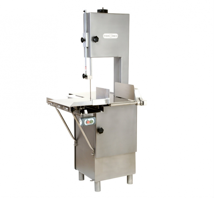 Professional Meat Band Saw ST295AI
Saw length:	29.5 CM / 116"
Blade speed:	16 M/SEG
Throat width:	34.3 CM / 13.5"
Throat height:	41.91 CM / 16.5"
Thermomagnetic switches:	Yes
Waste tray:	Yes
Movable blade guard:	Yes
Sealed off bearings:	Yes
Leveling feet:	Yes
Motor:	Yes
Volts:	1.5 HP - 1.1 KW
Frequency:	220 V
Net weight:	50 / 60 HZ
Shipping weight:	164 KG / 362 LB & 215 KG /475 LB
